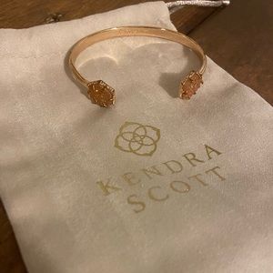 Kendra Scott Davie Rose Gold Cuff Bracelet in Rose Gold Drusy